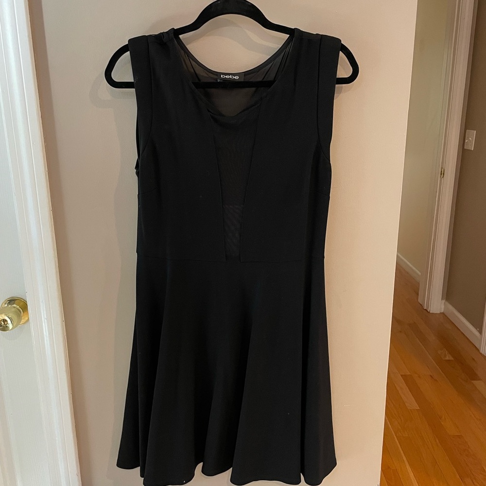 Black Skater Dress w/Sheer Back